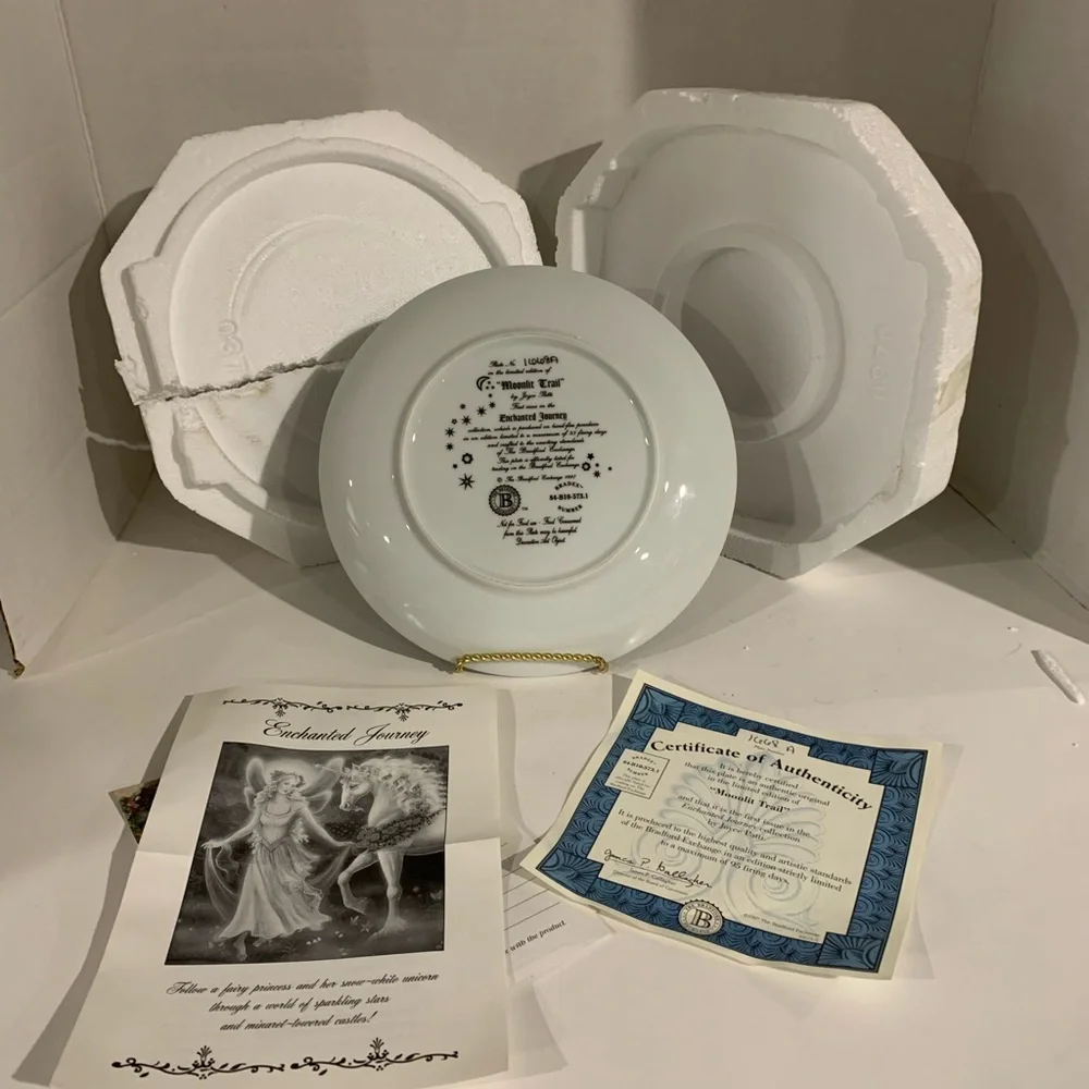 The Bradford Exchange Moonlight Trail  By Joyce Patti Plate # 1668A